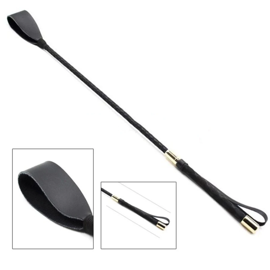 45cm Fantasy Whip Bondage Boutique Horse Riding Crop BDSM paddle handle Fetish Slave Spank submission Sex toy for couples