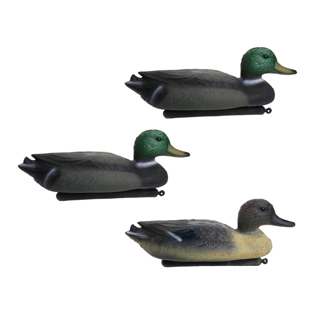 3Pcs Drijvende Eendenkooi Decoying Drake Jacht Aas Ornamenten Tuin Decors