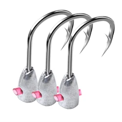 Ufishing Japan Overturned Fishing Hook Titanium Tungsten Barbed Fishhook Tin Jig Head Hooks New Fishing Tackle