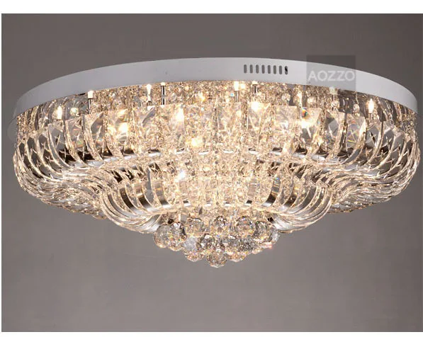 

31.5 inch Crystal Round Ceiling Lamp Luxury Free shipping European Noble Living Room Bedroom Hotel Lobby Parlor Ceiling Lamp