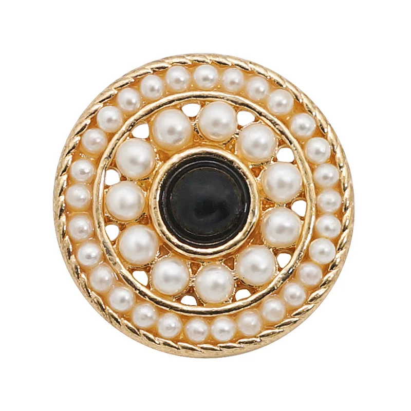 KZ3303 New Fashion Beauty Golden Round Beads 22mm snap buttons fit 18mm snap jewelry wholesale