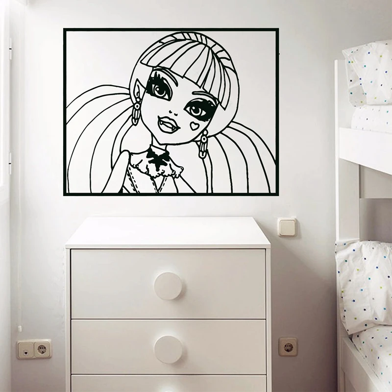 Monster High Draculaura Girls Wall Art Vinyl Decal Home Decor Sticker Mural, k2050A