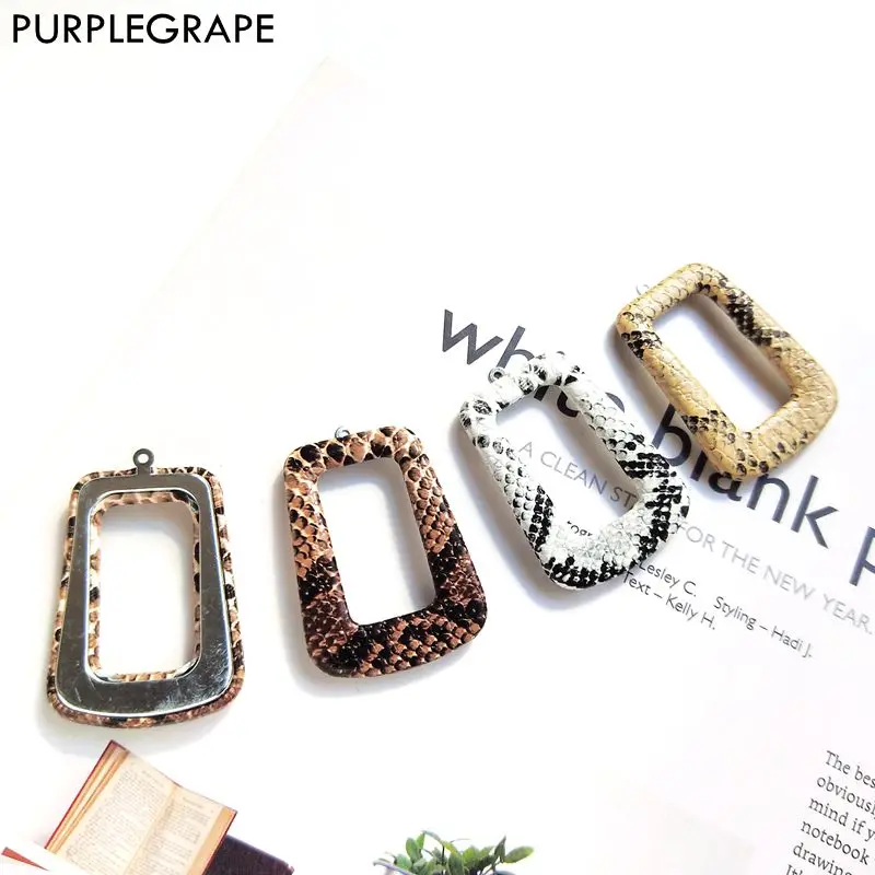 Leopard pendant diy earrings jewelry accessories material geometry tassel fashion sexy exaggeration 8pcs