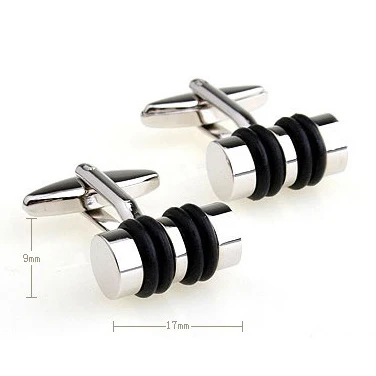 C-MAN Luxury shirt Black cufflink for mens Brand cuff buttons cuff links High Quality Silvery abotoaduras Jewelry