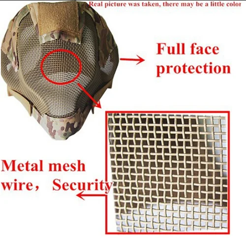 Baseball Paintball Airsoft Full Face Metal Mesh Masker Nieuwe Gas Masker Voor Jacht GZ90043