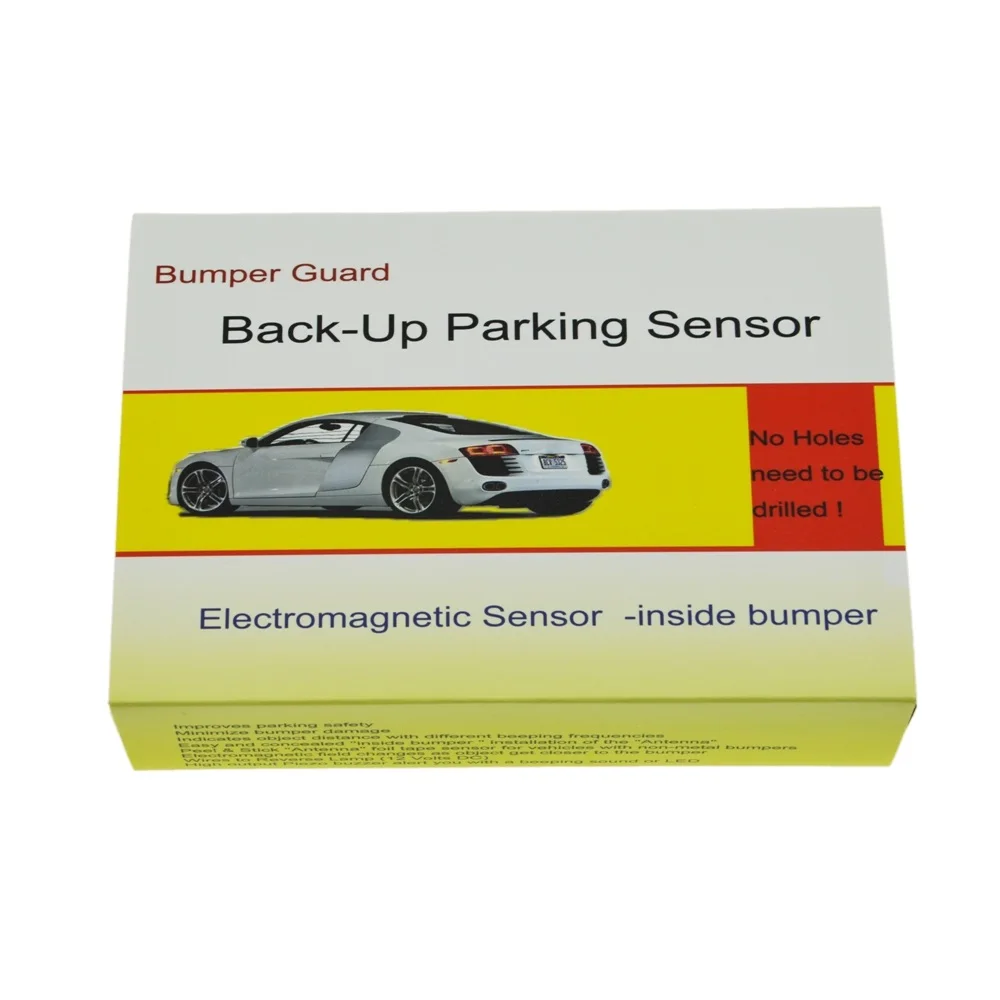 Free shipping auto electromagnetic parking sensor no holes need,easy install,parking radar,Bumper guard back-up parking sensor