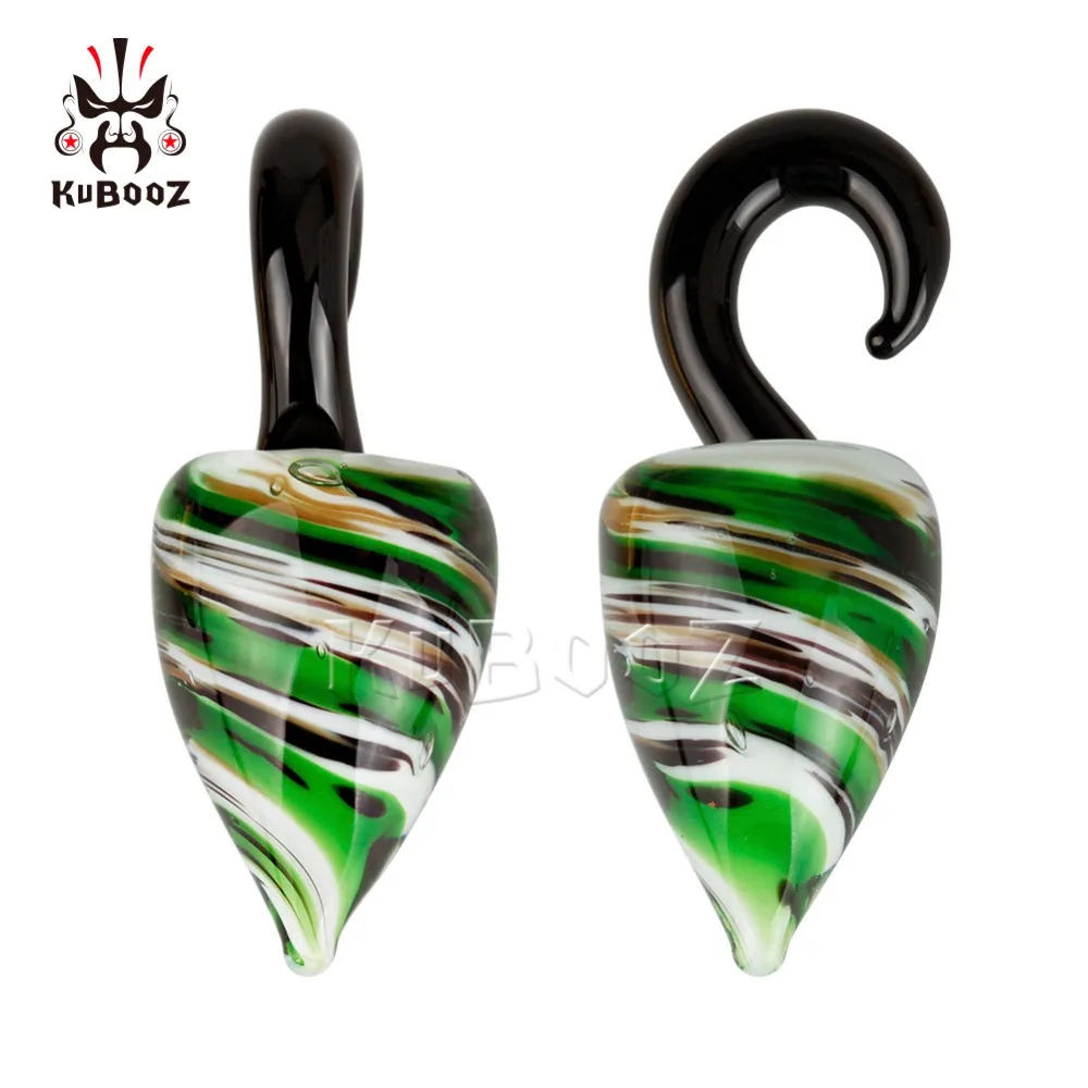 Wholesale Price Stained Glass Drop Ear Plugs Piercing Body Jewelry Earrings Gauges Stretcher Tunnels Stretchers 8PCS