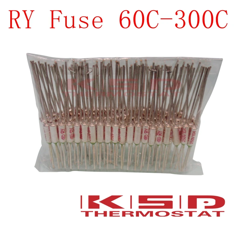 10PCS Thermal fuse RY Tf 167 169 170 172 Celsius degrees 10A250V Metal Thermal Protector thermal fuse metal shell Thermal Cutoff