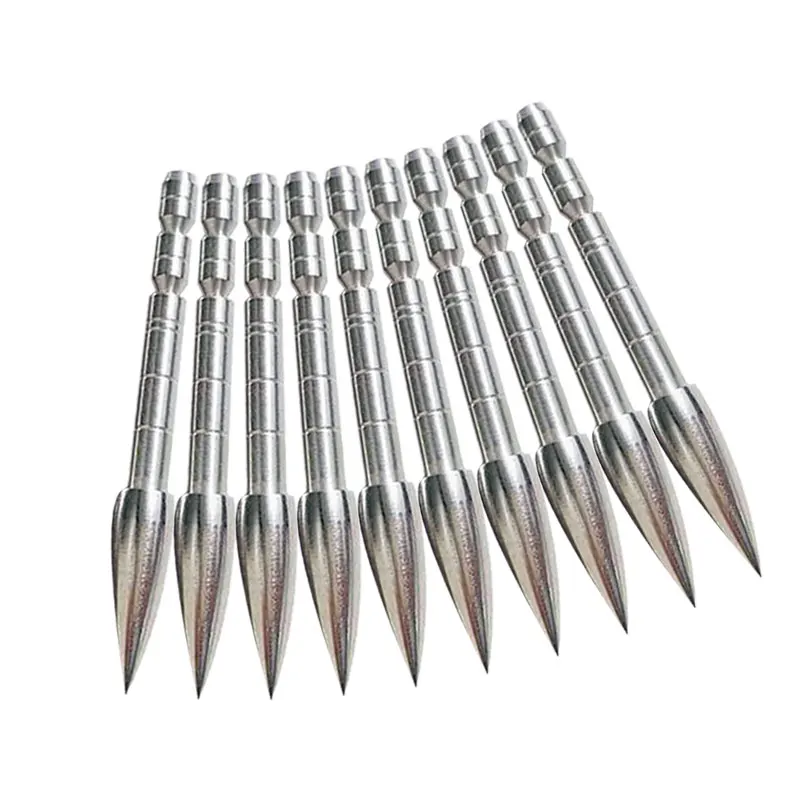 Hunting Crossbow 80,100, 120, 150 Grain Point Arrowheads, Carbon Steel, Target Broad Head for Carbon Arrows Bolts Shaft, 12Pcs