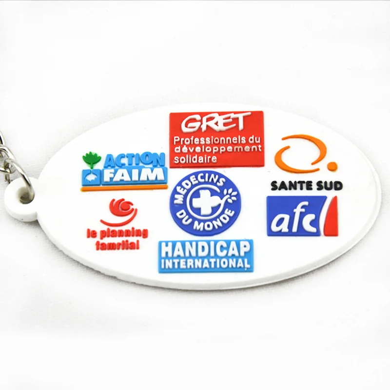 Custom Logo 3D Soft PVC Keychain for Advertising Gift