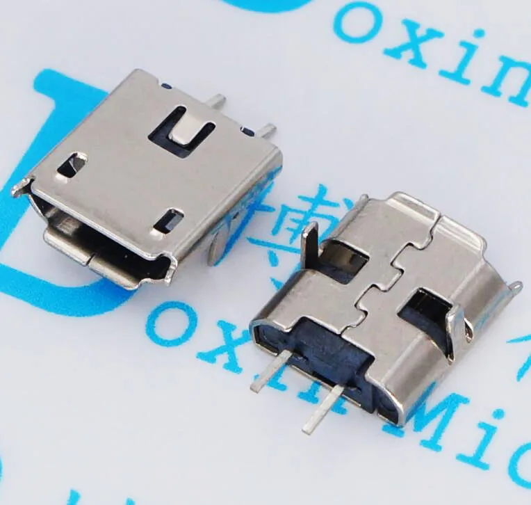 10Pcs Micro Usb 2Pin B Type Female Connector For Mobile Phone Micro Usb Jack Connector 2 Pin Charging Socket