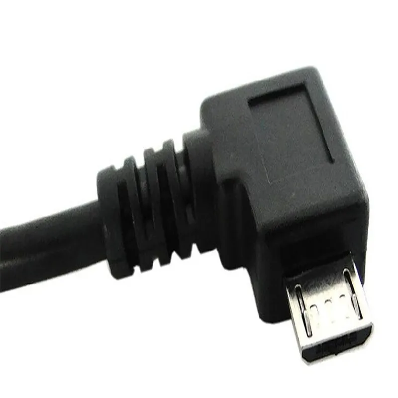 1 قطعة جودة عالية الأسود الزاوية اليمنى المصغّر USB كابل OTG للهاتف المحمول اللوحي