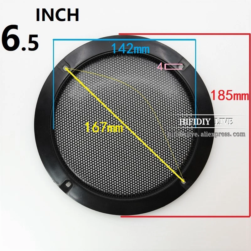 Защитная сетка для динамиков HIFIDIY LIVE, черная, пластиковая и металлическая — фото товара