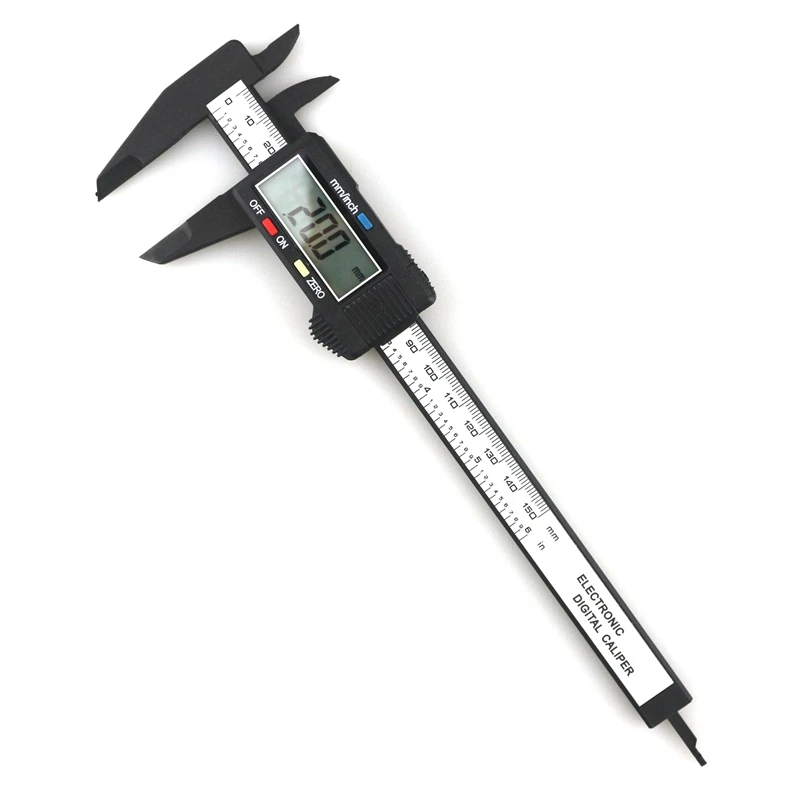 

150mm 6inch LCD Digital Electronic Vernier Caliper Gauge Carbon Fiber Micrometer 0.1mm Digital Calipers Micrometro Paquimetro