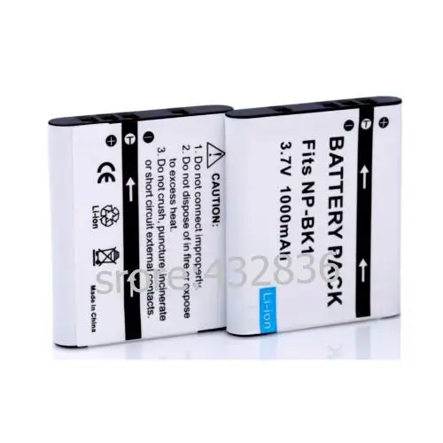 Wholesale 2pcs/lot 1000mAh  NP-BK1 BK1 Li-ion digital camera battery + Charger For Sony Cyber-shot DSC-S950 S980 DSC  S750