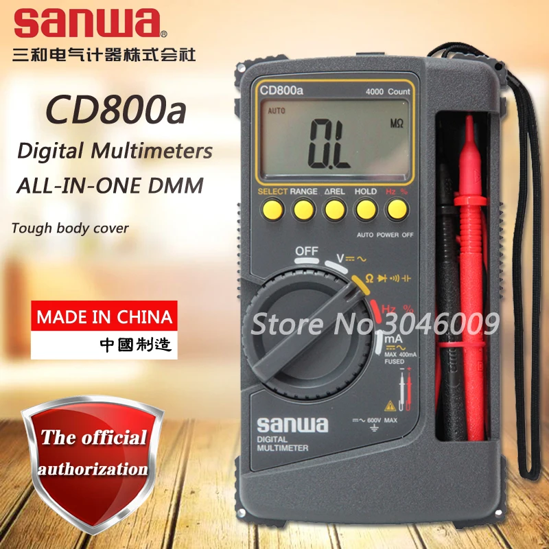 Sanwa-all-in-one Multímetro Digital Freqüência Capacitância Duty Cycle Test Japão Cd800a
