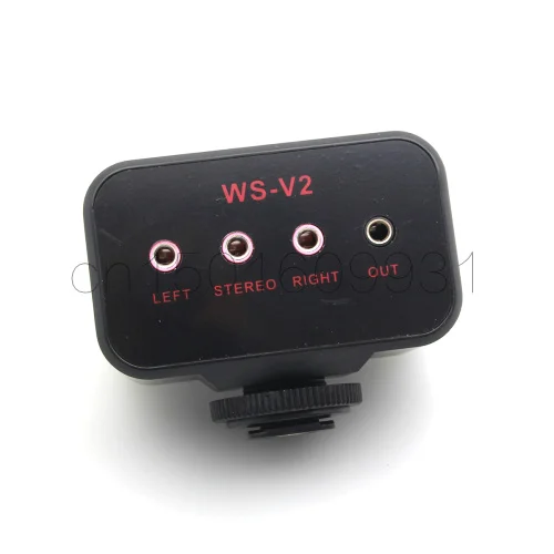 Dslrカメラおよびカムコーダー用のステレオおよびデュアルモノラルWS-V2 mm入力を備えた3.5チャンネルユニバーサルマイクオーディオアダプターミキサー