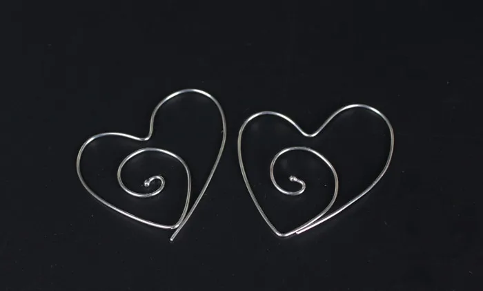 S925 Sterling Silver Big Heart Hoop Fashion Earrings