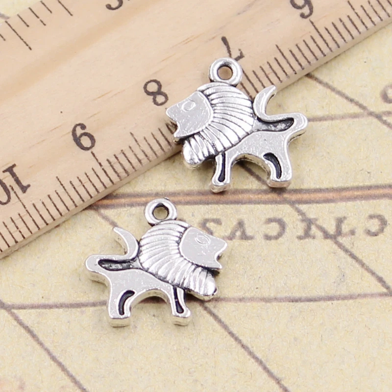 

20pcs Charms Lion 16x15mm Tibetan Silver Color Pendants Antique Jewelry Making DIY Handmade Craft