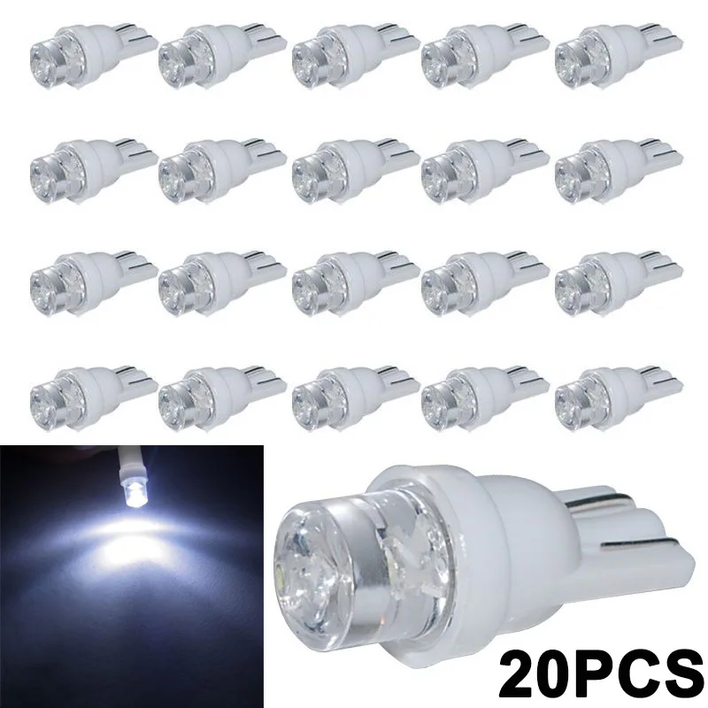 

JX-LCLYL 20 шт. 12 В T10 194 168 W5W 5SMD светодиодный ная Автомобильная боковая лампа с клиновидным цоколем, белая лампа