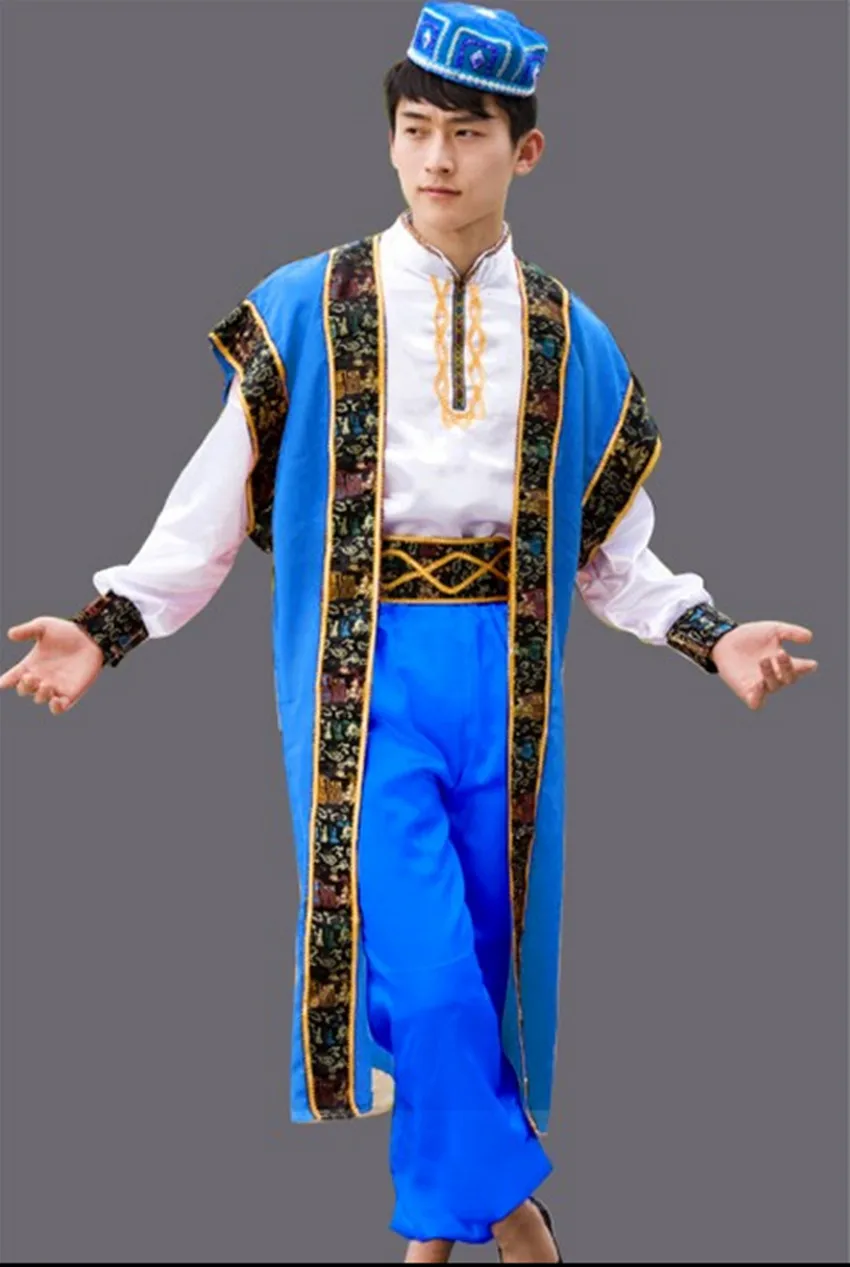 Men Kaftan Thobe Clothing Islam Apparel Clothing Muslim Male Dress Islamic Men\'s Gowns dance stage performance apparel clothing