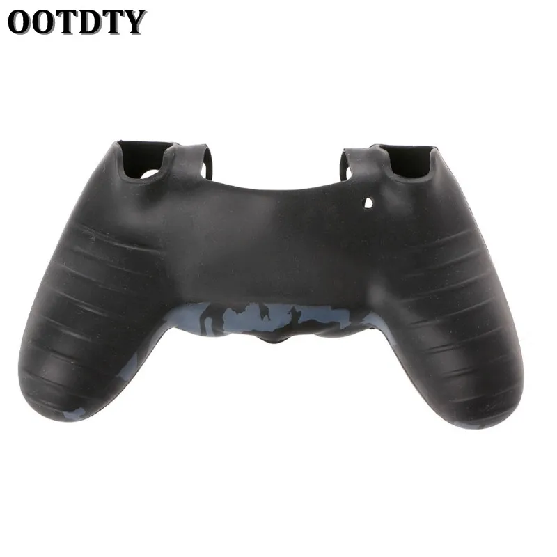 3-In-1 Anti-Slip Soft Camouflage Silicone Cover Skin Case + 2 Thumbsticks Caps For Sony PS4 Pro Slim Controller
