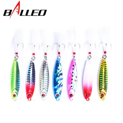 Balleo 1pc 7color 10g15g20g25g30g Laser metal jig slow Sinking jig wobbler metal spoon fishing lure lead fish for carp lure