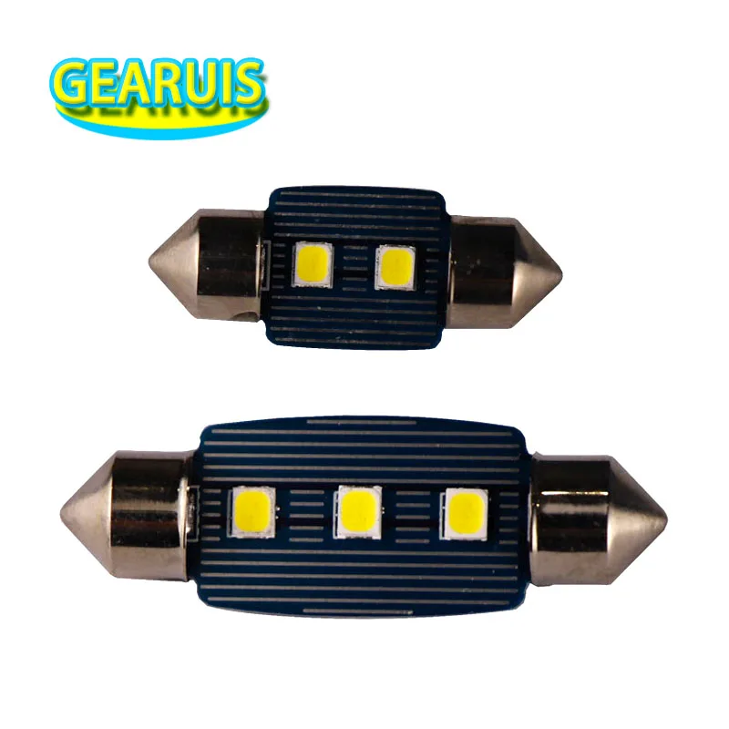 

100pcs High Quality 31mm 36mm 39mm 41mm Festoon Dome light 2835 SMD 3 LED C5W Interior Map Roof Reading light white 12V