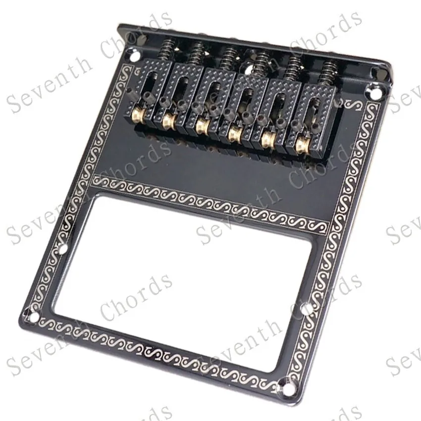 Ein Satz schwarzer Humbucker für E-Gitarren mit Montageloch, 6-saitiger Rollensattelbrücke, Zubehörteile für Musikinstrumente – Detail 7