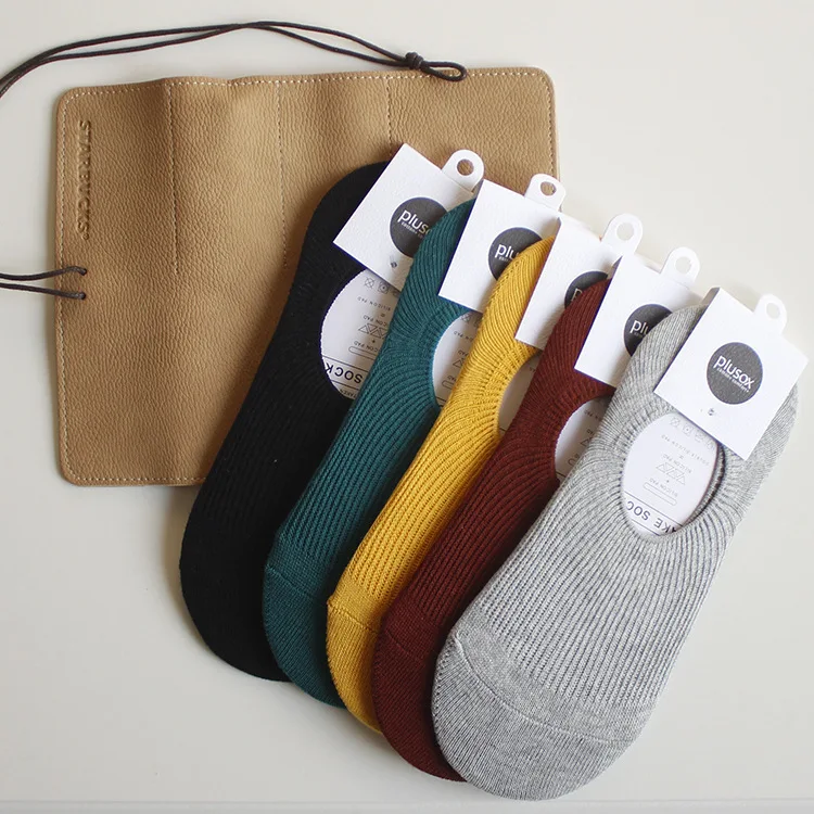 2017 Summer Spring short socks non-trace stealth slip-resistant silicone Invisible boat socks 10 Colors Pure Color Cotton Sox