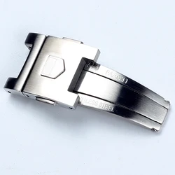 Watch Strap Clasp For TAG Leather Watch Bands Clasp Buckles HEUER Silvery Metal Deployment Clasp Bilateral Press Clasps