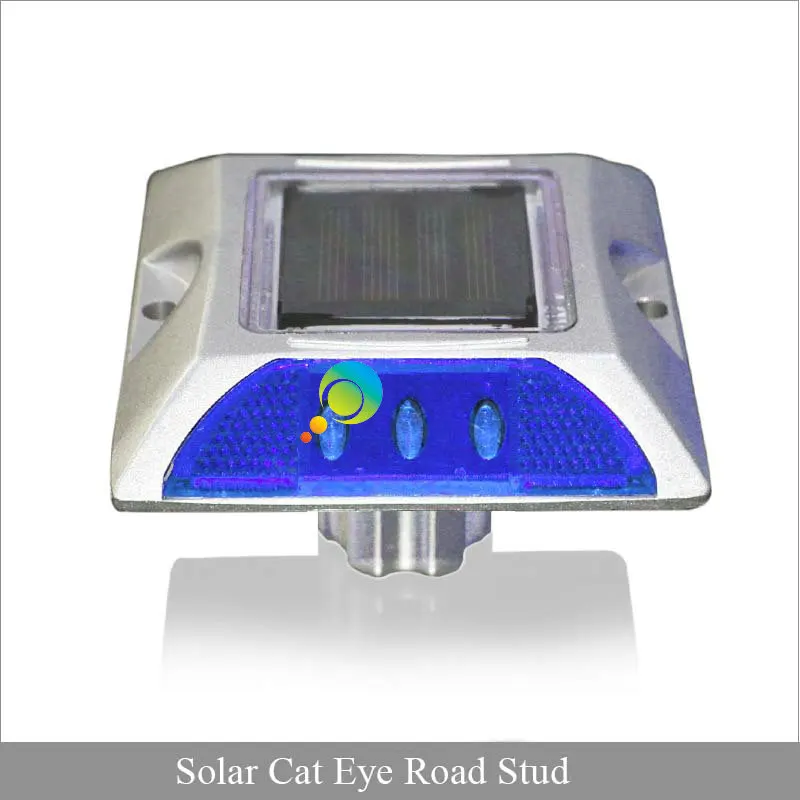 Road Reflector Aluminous Blue LED Flashing Light Cat Eye Solar Road Stud