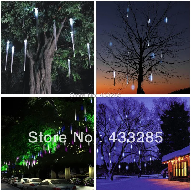 Free shipping 10pcs a set double-sided LEDchristmas light decoration LED Snow fall tube snowing led raining tube led meteor tube