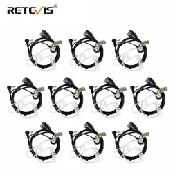 10pcs PTT MIC Earpiece Covert Air Acoustic Tube Headphone For Motorola Walkie Talkie T270 SX500 T5100 FV200 XTL446 Retevis RT45