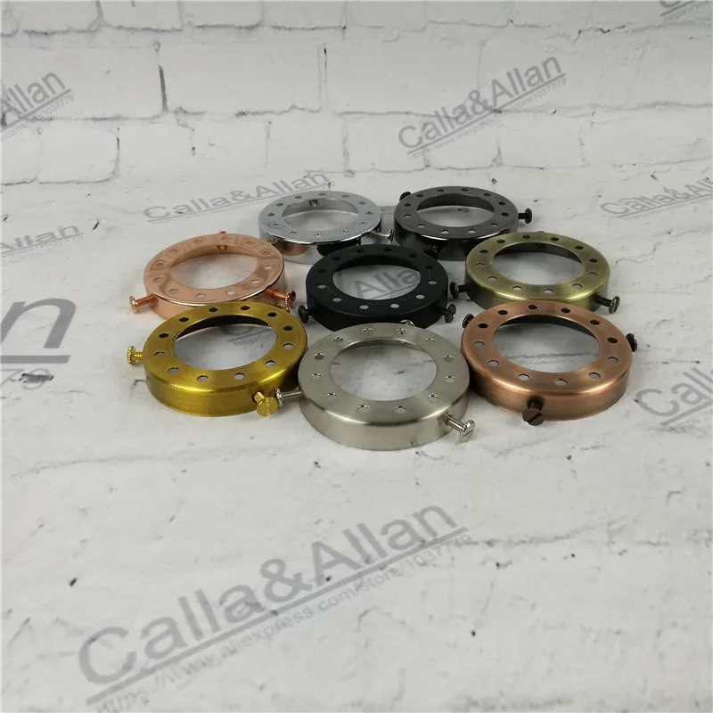 E27 Holder D70mm*H12mm Lampshade Ring Fitter Iron Shade Fixed Cup Vintage DIY Lighting Shade and Socket Connected Holder