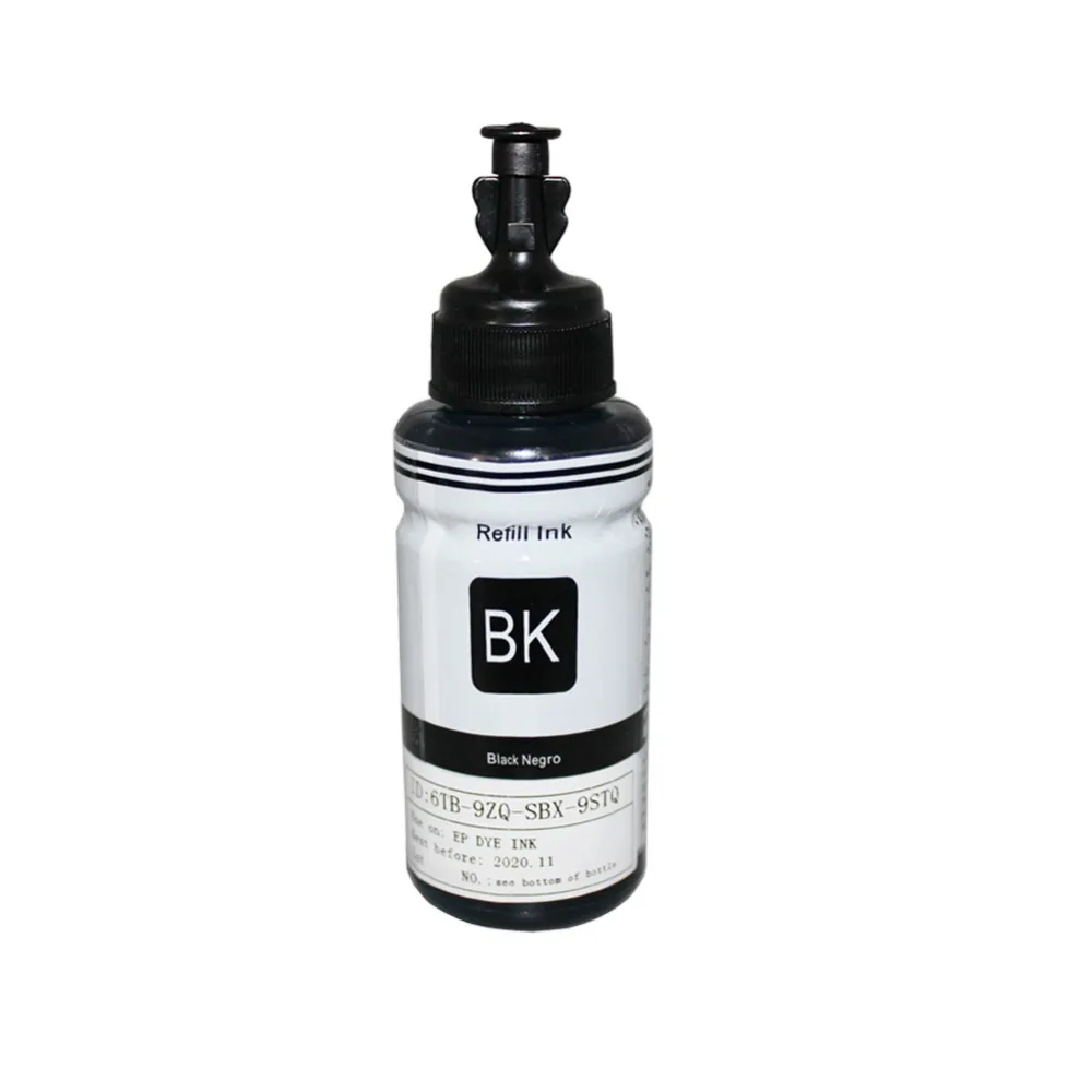 Compatible 2PK Black refill dye ink kit for Epson L100 L110 L120 L132 L210 L222 L300 L312 L355 L350 L362 L366 L550 L555 L566