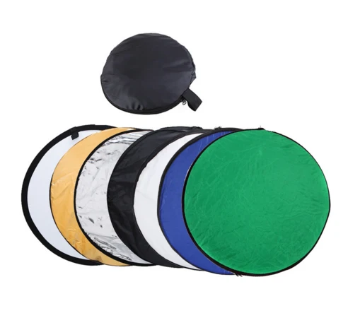 Reflector de luz plegable 7 en 1 para estudio de fotografía, portátil, colorido, disco Multi foto, 43 "/ 110cm, nuevo