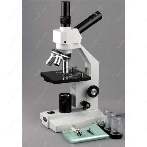 Dual-View Compound Microscope--AmScope Supplies 40X-800X Dual-View Compound Microscope with Digital Camera