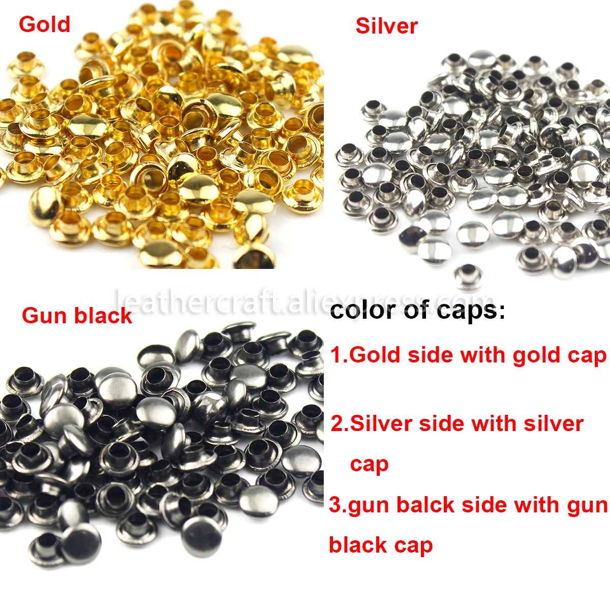 100 Sets 6mm Multi-color Rhinestone Rivets Synthetic Crystal Studs Bag Clothes Leather Craft Phone Case Diy Decor Accessories