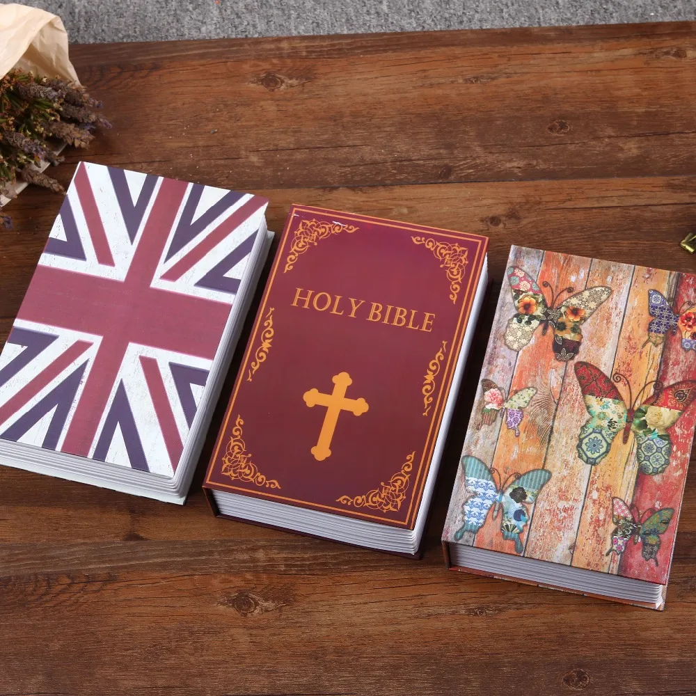 Size L 10/Color Combination Lock Hidden Box Security Lock Key Lock Strongbox Steel Simulation Book New Fashion 265*200*65 mm