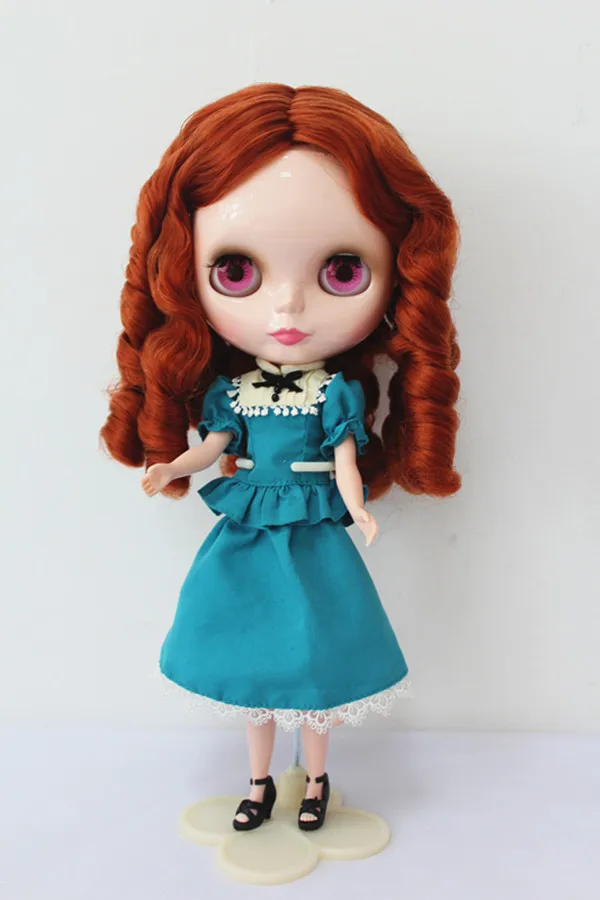 Free Shipping big discount RBL-162DIY Nude Blyth doll birthday gift for girl 4colour big eyes dolls with beautiful Hair cute toy