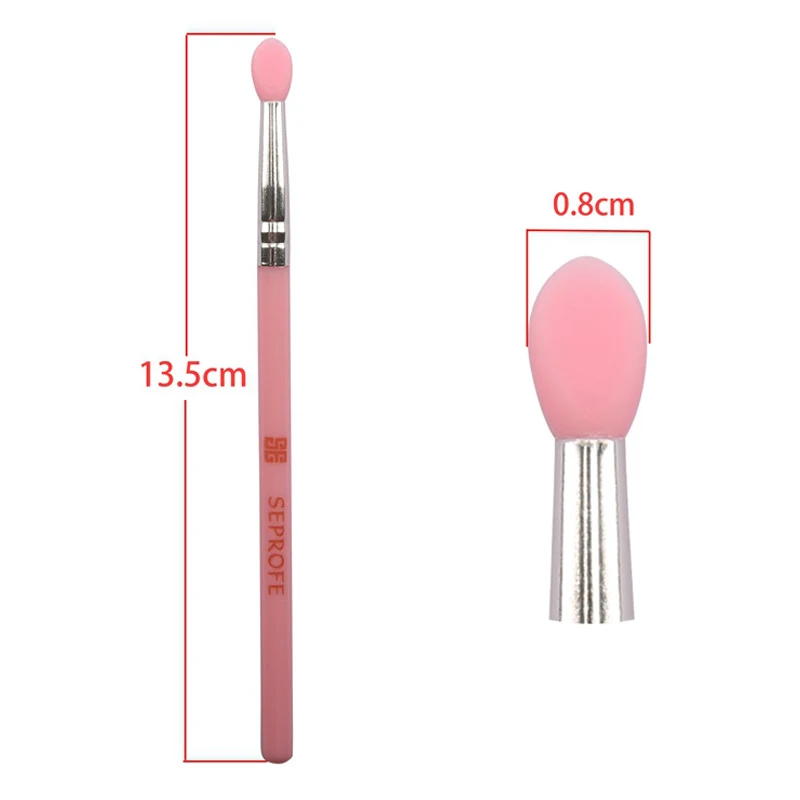 3-Piece Silicone Makeup Brush Set Beauty Tool Soft Silicone Head Plastic Handle Eye Shadow brush And Lip Applicator Makeup Tool