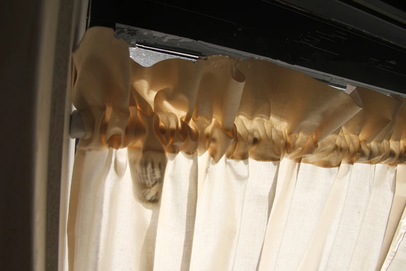 Roman Curtain Cotton Cabinet Curtain Retro Hollow Hem Christmas curtain Triangular Curtain for Kitchen Door