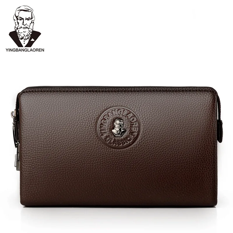 Pochettes carteiras do homem de luxo grande multifunction embreagem billeteras para hombre masculino senha anti-roubo telefone saco couro genuíno