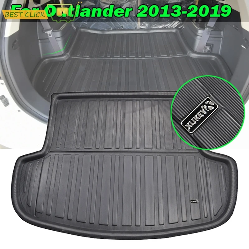 Fit For Mitsubishi Outlander 2013-2020 Rear Trunk Boot Liner Cargo Mat Tray Floor Carpet Mud Kick Protector 2016 2017 2018 2019