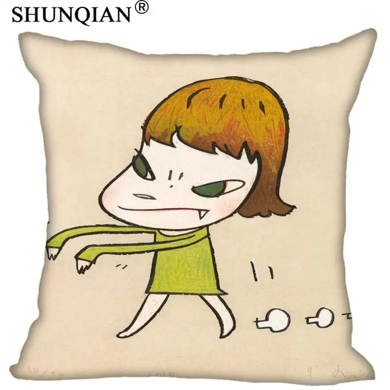 New Arrival Yoshitomo Nara Pillowcase Wedding Decorative Pillow Case Customize Gift For Pillow Cover 35X35cm,40X40cm