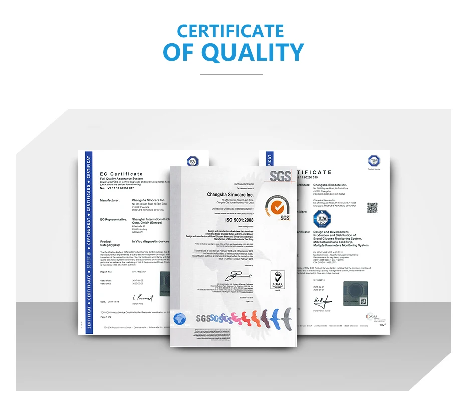 Sinocare Safe-Accu Blutzuckermessgerät Glucometer Kit Diabetes Tester 50/100 Teststreifen Lanzetten Medizinisches Blutzuckermessgerät – Detail 16