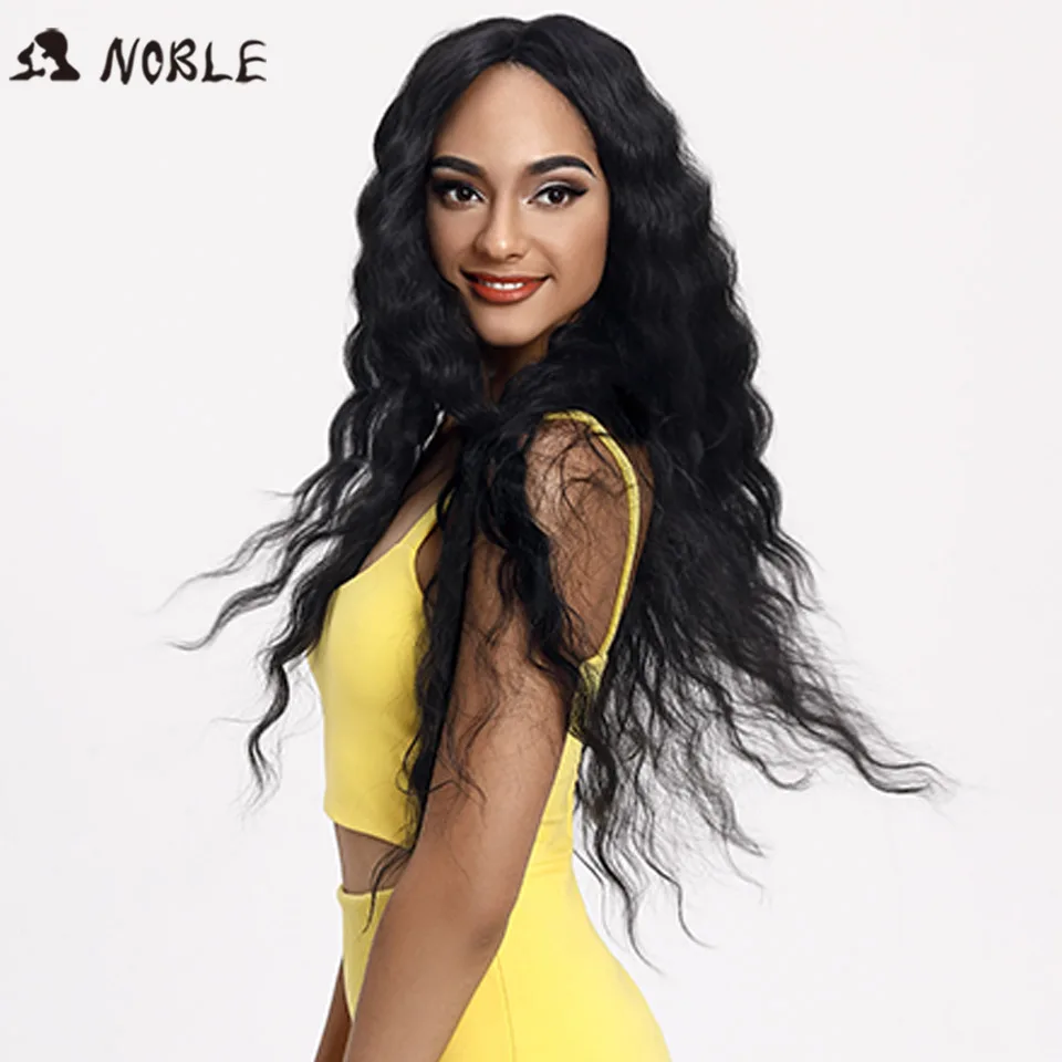 Noble Hair Lace Wig ombre blonde Wig 30 Inch Long Wavy Dark Root Synthetic Lace Wigs For Black Women Available Free Ship