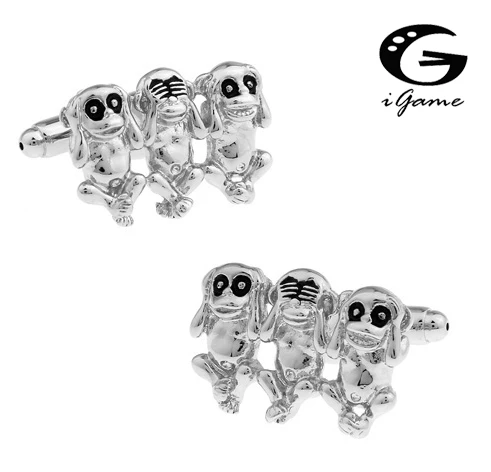 iGame Factory Price Retail Men's Cufflinks Brass Material Monkey Design Cuff Links