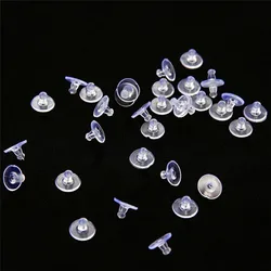 50PCS /bag EClear Soft Silicone Rubber Earring Backs Safety Bullet Stopper Rubber Jewelry Accessories DIY Parts Ear Plugging